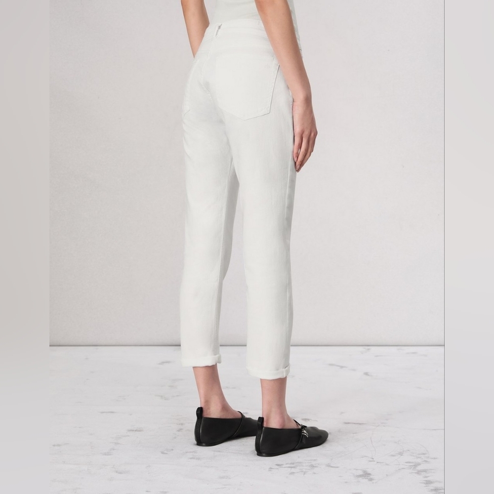 Rag & Bone Dre Slim Boyfriend Jeans Optic White Stretch Denim Size 27 - Picture 2 of 7